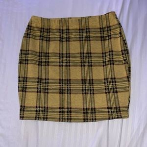 Yellow patterned skirt